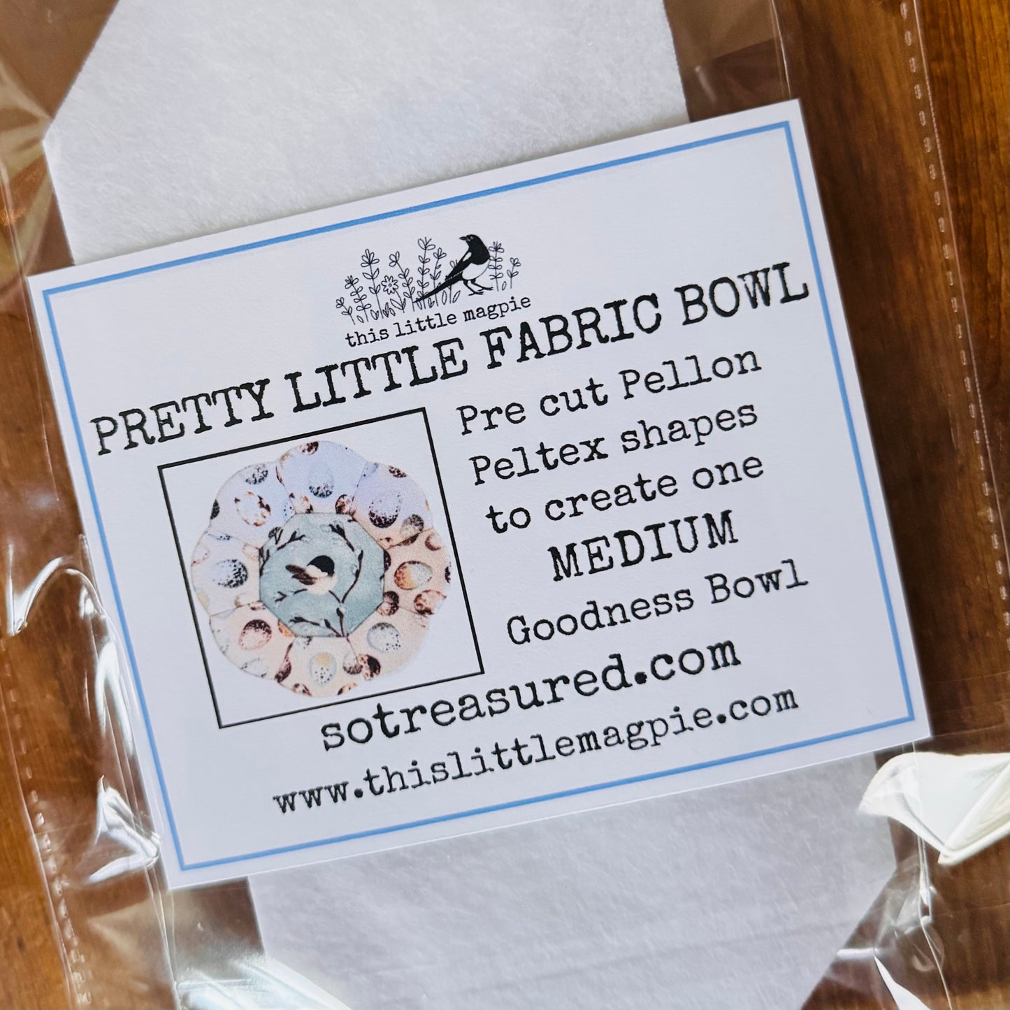 Pellon Die Cut - Pretty Little Fabric Bowl